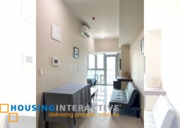 fully furnished 1-bedroom unit with balcony for rent in uptown parksuites