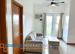 fully furnished 2-bedroom unit with balcony & parking for rent in trion towers