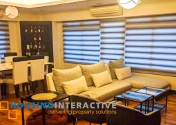 semi furnished 3-bedroom unit with parking & balcony for sale in one serendra