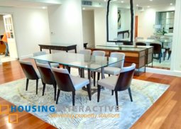 fully furnished 3-bedroom unit with parking for rent in one roxas triangle