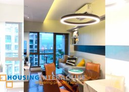 fully furnished 1-bedroom unit with balcony & parking for rent in joya lofts and towers