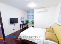fully furnished 1-bedroom unit with parking for rent in garden towers