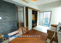 fully furnished 2-bedroom unit with parking & balcony for rent in crescent park residences