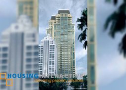 semi furnished 2-bedroom unit with parking & balcony for rent in shang grand tower, makati