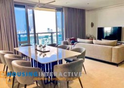 fully furnished 3-bedroom unit with balcony & parking for rent in the suites