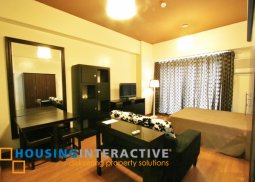 cozy fully furnished studio unit with balcony for rent in the paseo parkview suites