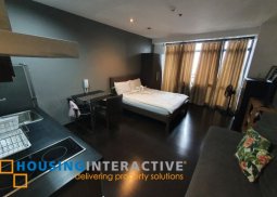 a fully furnished studio type unit for sale in the gramercy residences