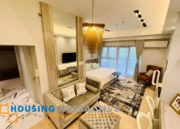 a fully furnished 3br unit with balcony for sale in the fort resdiences