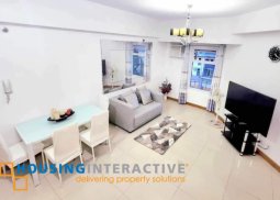 fully furnished 1br unit with balcony for lease in trion tower 2