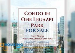 1br unit for sale in one legaspi park