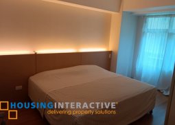 fully furnished 2br unit with balcony & parking for lease in two serendra. dolce