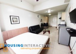fully furnished studio unit for sale at the columns legazpi