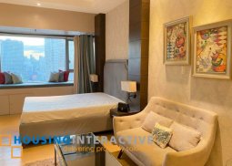 fully furnished studio unit for lease at one shangri-la place
