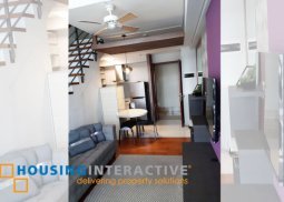 spacious 1br loft type condo unit for rent at the eton residences makati