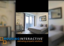 fulyl furnished studio unit with balcony for lease at manhattan heights