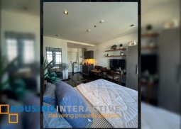 fully furnished studio unit for lease at the gramercy residences