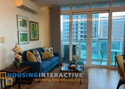 fully furnished 1br unit with balcony for lease at park terraces