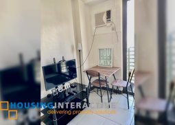 fully furnished studio unit with balcony for lease at greenbelt, sta. rosa, laguna