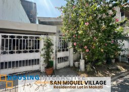 lot with old house for sale in san miguel village, makati
