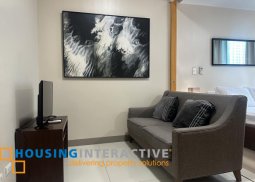 fully furnished 1br unit for lease in one uptown residences