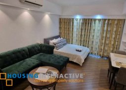 fully furnished studio unit with parking for sale in the manansala