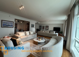 fully furnished 3br unit with parking for lease in one roxas triangle