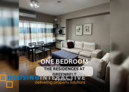 fully furnished 1br unit with parking for sale in the residences at greenbelt