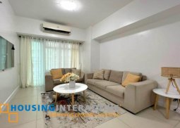 fully furnished 2br unit with parking for rent in two serendra