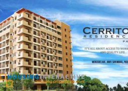 1br unit for sale in unit 15, 10/f, cerritos residences, mercedes avenue, brgy. san miguel, pasig city