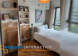 fully furnished 1br unit with balcony for lease in joya lofts and towers