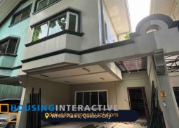 renovated unfurnished three storey duplex for rent in white plains, quezon