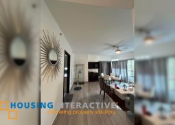 furnished 3br unit with parking for lease in the resisences at greenbelt