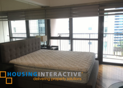 fully furnished studio unit with balcony and parking for sale in joya lofts and towers