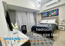 fully furnished 2br unit with balcony for lease in uptown parksuites