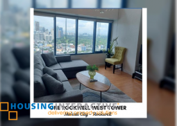 fully furnished 2br unit with parking for sale in one rockwell