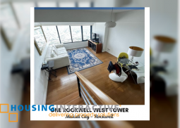 semi-furnished 2br unit with parking for sale in one rockwell