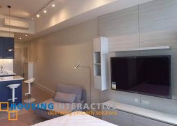 furnished studio unit for lease in proscenium at rockwell