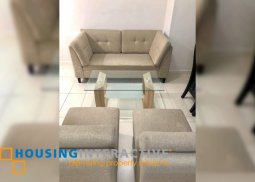 fully furnished 2br unit with parking for lease in two serendra