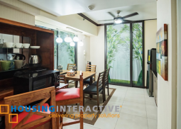 fully furnished 1br unit with parking for lease in the columns legazpi