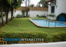 a spacious 2 storey spanish mediterranean style house for lease in ayala alabang village