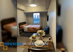 fully furnished studio unit for lease in proscenium at rockwell