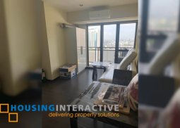 fully furnished studio unit with balcony for sale in knightsbridge residences