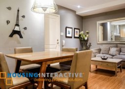 fully furnished 2br unit with balcony for lease in the gramercy residences