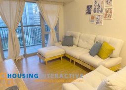 fully furnished 1br unit with balcony and parking for lease in park triangle residences