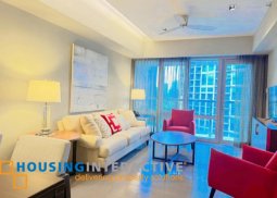 fully furnished 2br unit with balcony and parking for lease in proscenium at rockwell
