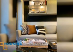 fully furnished 1br unit with balcony and parking for lease in joya lofts and towers