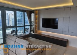 fully furnished 2br corner unit with balcony for lease in one uptown residences