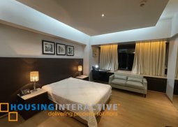 fully furnished studio type unit for lease in st. francis shangri-la place