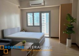 fully furnished studio unit with balcony for lease in the ellis