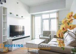 fully furnished 1br unit with balcony for lease in two serendra